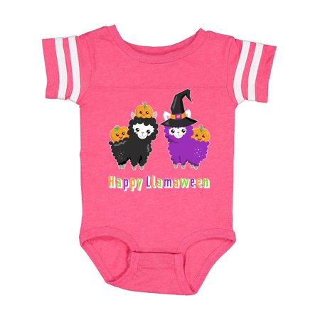 

Inktastic Happy Llamaween with Cute Llamas and Pumpkins Gift Baby Boy or Baby Girl Bodysuit