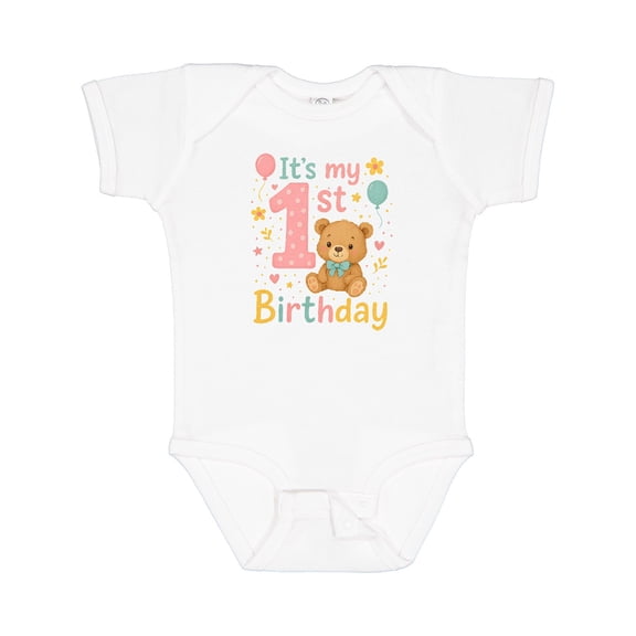 Inktastic Its My 1st Birthday Bear Boys or Girls Baby Bodysuit