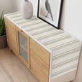 thumbnail image 4 of Sage Green Striped Table Runner - 60 Inch Long, Kitchen Dining Table Runner Dresser Scarves, Modern Farmhouse Green Stripes Farmhouse Decor for Coffee Tables Wedding Party Banquet, 4 of 8