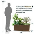 thumbnail image 2 of Wallowa Metallic Heavy Long and Large Outdoor/Indoor Planter Box 38Lx15Wx15H inches, 40lb Espresso, 2 of 6