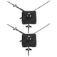 thumbnail image 2 of 2 juegos de punteros de movimiento de reloj de cuarzo de pared silencioso DIY Kit de repuesto para decoración de bordado del hogar negro, 2 of 14
