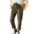 thumbnail image 2 of Juslio Pants for Women Comfortable Vintage Corduroy High Waist Casual Straight Pants, 2 of 7