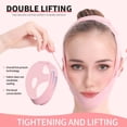 thumbnail image 2 of Máscara facial reutilizable con banda en V, máscara de línea en V para barbilla, máscara de línea en V para mujer, máscara de línea en V ajustable cómoda y transpirable (rosa), 2 of 5
