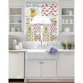 thumbnail image 3 of Pineapple Watermelon Swag Kitchen Curtains Sets for Windows 24 Inch Length, Summer Modern Fruit Watercolor Short Window Curtain Panels Swags Valances and Tiers 3 Piece Set for Cafe/Dining Room, 3 of 5