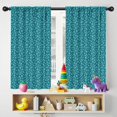 thumbnail image 5 of Blackout Kids Curtains,Teal Christmas Snowflake Pattern Childrens Insulated Curtains Set Of 2,Bedroom Essentials,Toddler Room Decor 42"x54", 5 of 5