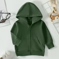 thumbnail image 2 of Godom Toddler Kids Boys Girls Hoodies Jacket 12 18 24 Months 2T 3T 4T 5T Solid Color Zip Up Hooded Long Sleeve Kids Coat Fall Winter Clothes Outerwear, 2 of 4