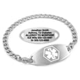 thumbnail image 1 of MedicEngraved Stainless Steel Custom Medical Alert Bracelet - 5mm Curb Link, 1 of 8