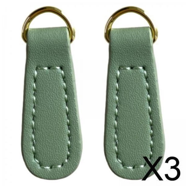Tiradores de cremallera,Tiradores de cremallera de cuero PU de repuesto para carteras,mochilas de equipaje Tirador de cremallera Pestaña para tirar de cremallera,Tirador de cremallera