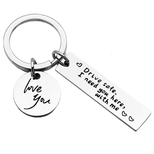 Sidaley Keychain Couple Gifts Art Crafts Hanging I Need Design Me You Key-ring Here Pendants With for Boyfriends Husband Father Supplies No.1 20piezas