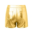 thumbnail image 3 of Hienoo Women's Leather Shorts High Rise Tight Hotpants Shorts for Clubwear Dance, Sizes S-XL, 3 of 3