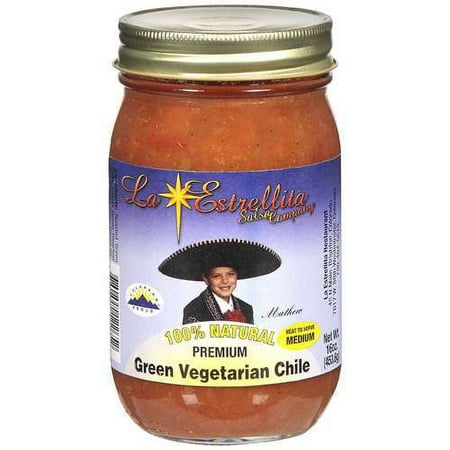 La Estrellita: Premium Medium Green Vegetarian Chile Salsa, 16 Oz