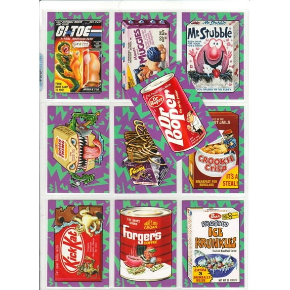 2017 Wacky Packages 50th Anniversary complete Best of 80's sticker set