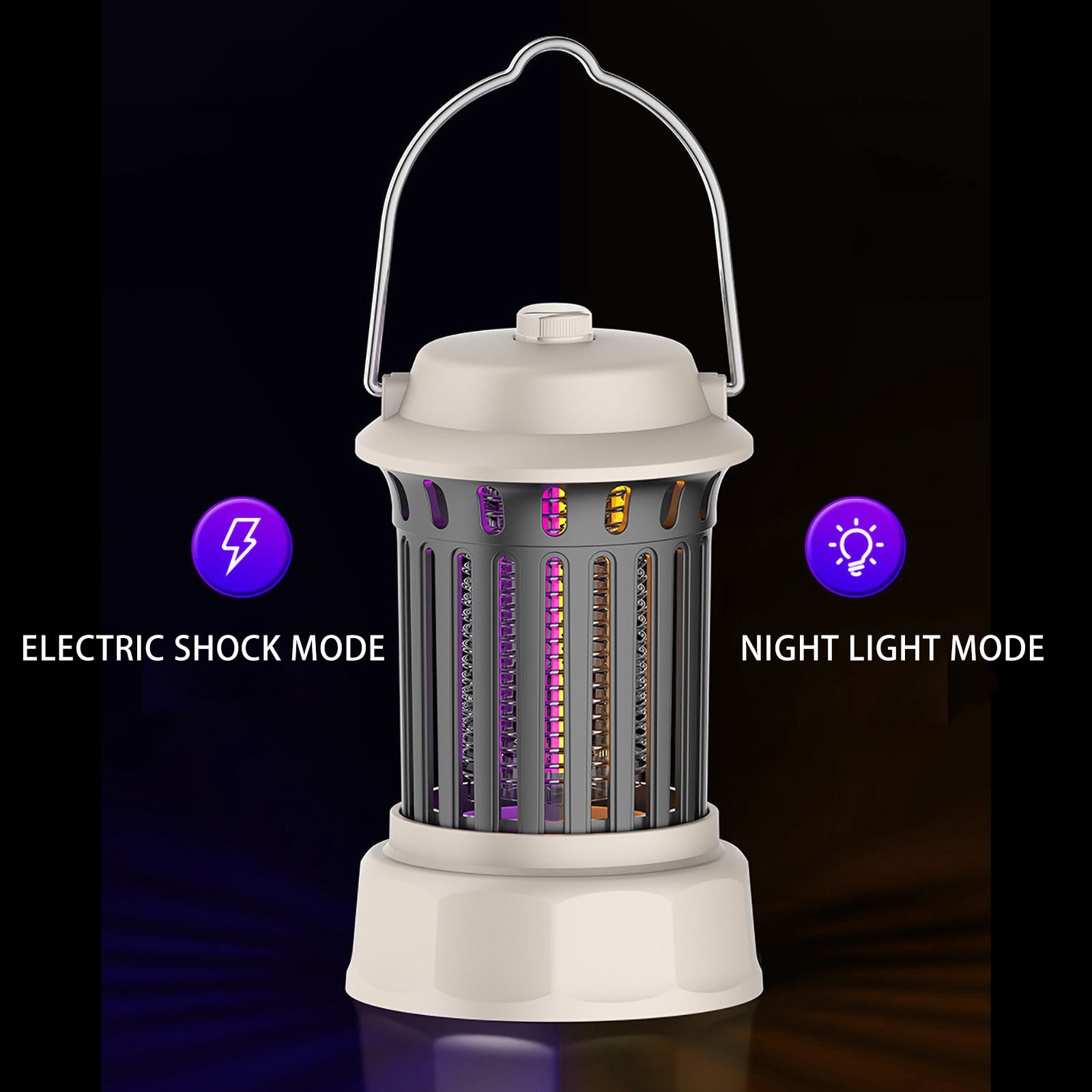 YATLTE Mosquito Zapper, Bug Zapper Outdoor and Indoor, Solar Mosquito Zapper with Reading Lamp, Cordless & Rechargeable Electric Insect Fly Zapper, 2 in 1 Mosquito Killer for Home Backyard Patio