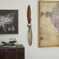 thumbnail image 2 of DecMode Brown Metal 2 Blade Airplane Propeller Wall Decor with Aviation Detailing, 2 of 8