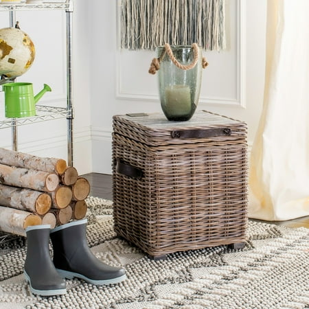 Safavieh Merlie Nautical Rattan Storage Trunk with Side Handle