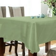 thumbnail image 3 of Plain Olivine Green Color Rectangle Tablecloth, Dust Proof Anti Wrinkle Wipeable Table Cloth Tabletop for of Dinner Kitchen Wedding Holiday Party 60"x60" Home Decor, 3 of 7