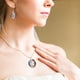 thumbnail image 5 of Conjunto de collar y anillo con colgante de cristal vibrante para mujer, un regalo de glamour y gracia Phoenix Resurrection, 5 of 6