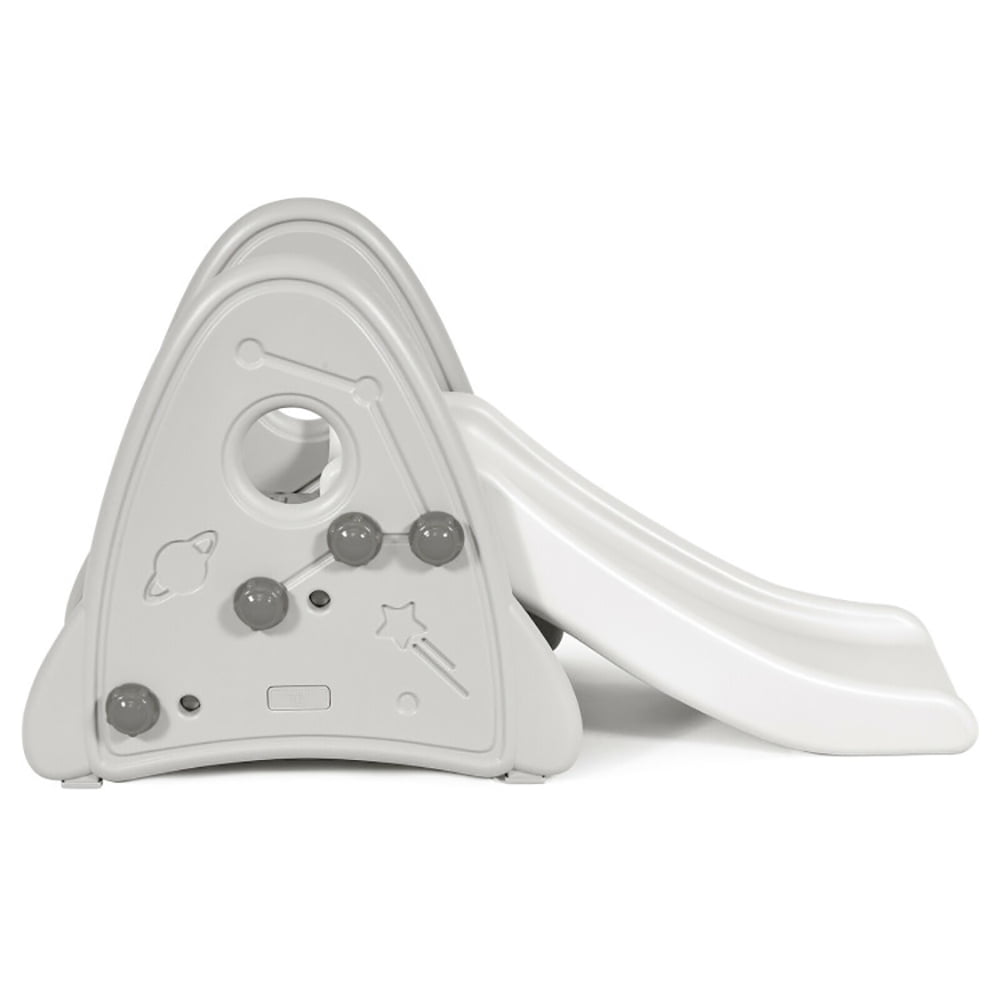 Spaco Freestanding Baby Slide Indoor First Play Climber Slide Set for Boys Girls, Easy Set Up Playset for Indoor Outdoor Backyard, Safe Toy for Toddler, Gray