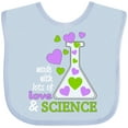 thumbnail image 3 of Inktastic Made with Lots of Love and Science Heart Bubbles in a Beaker Boys or Girls Baby Bib, 3 of 4