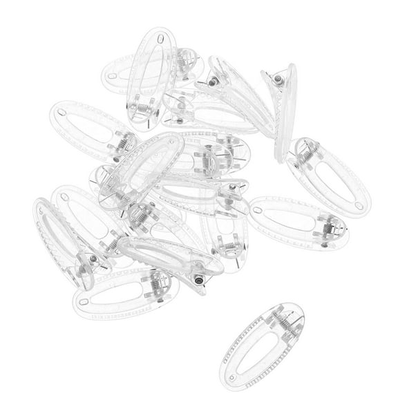 WHAMVOX 20PCS Toddler Alligator Hair Clips Cute Mini Snap Clips Transparent Hairpins for Girls and Kids