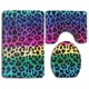thumbnail image 1 of Juego de alfombras de baño ABPHQTO Leopardo colorido 3 piezas Alfombra de baño Alfombra de contorno y tapa de inodoro, 1 of 2