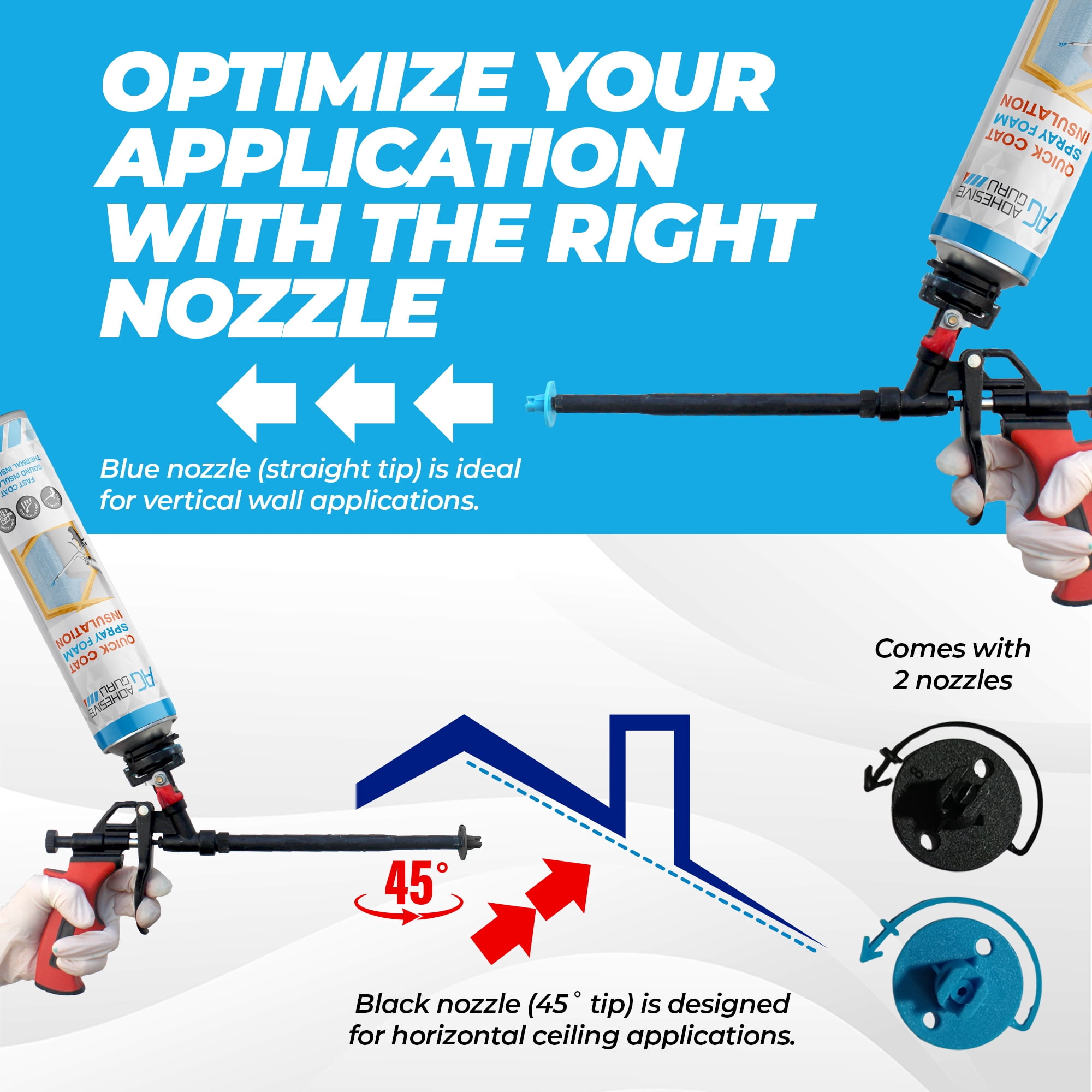 QuickCoat Closed Cell Spray Foam Insulation Kit for Wall–6x32.8oz(930g) Covers 120 Board Ft–DIY Expanding Sealant Set, Insulates Heat&Sound, Fills Gaps&Cracks–6 Foam Cans, Cleaner, Gun&Safety Gear