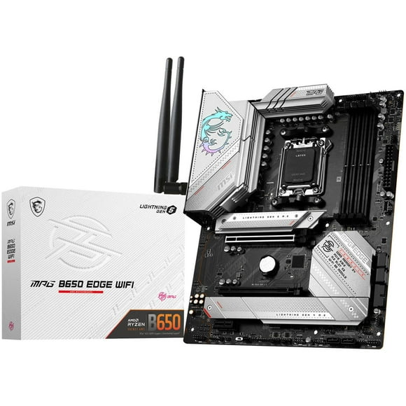 Tarjeta Madre MSI MPG B650 EDGE WIFI AMD AM5 4x DDR5 3x M.2 PCIe 5.0 USB-C WIFI 6E BT 5.3 ATX