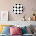 thumbnail image 3 of Wall Clock Black White Buffalo Plaid Clocks PVC Silent Non-Ticking Battery Operated Decorative Classic Checked Round Clock for Home Living Room Kitchen Bedroom Office School Wall Decor 10 Inch, 3 of 9