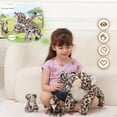 thumbnail image 3 of MorisMos 18" Cheetah Stuffed Animals Mommy Stuffed Leopard with 3 Baby Plush Toys, 3 of 9