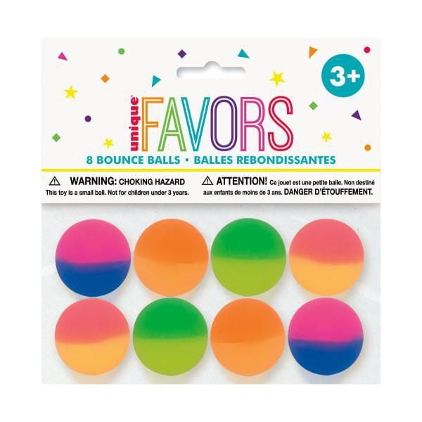 Two Tone Bounce Balls, 35mm, 8ct