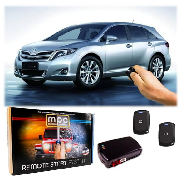 MPC Remote Starter for 2009-2016 Toyota Venza |GAS| |PUSH to START| T-Harness - (2) Extended Range 1-Button Remotes - Up to 1,500 Range - Firmware Preloaded