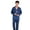 Navy Blue, variant on Visland Men's Satin Pajamas Set Long Sleeve Suit Button Solid Color Long Sleeve Suit 2 Piece Sleepwear