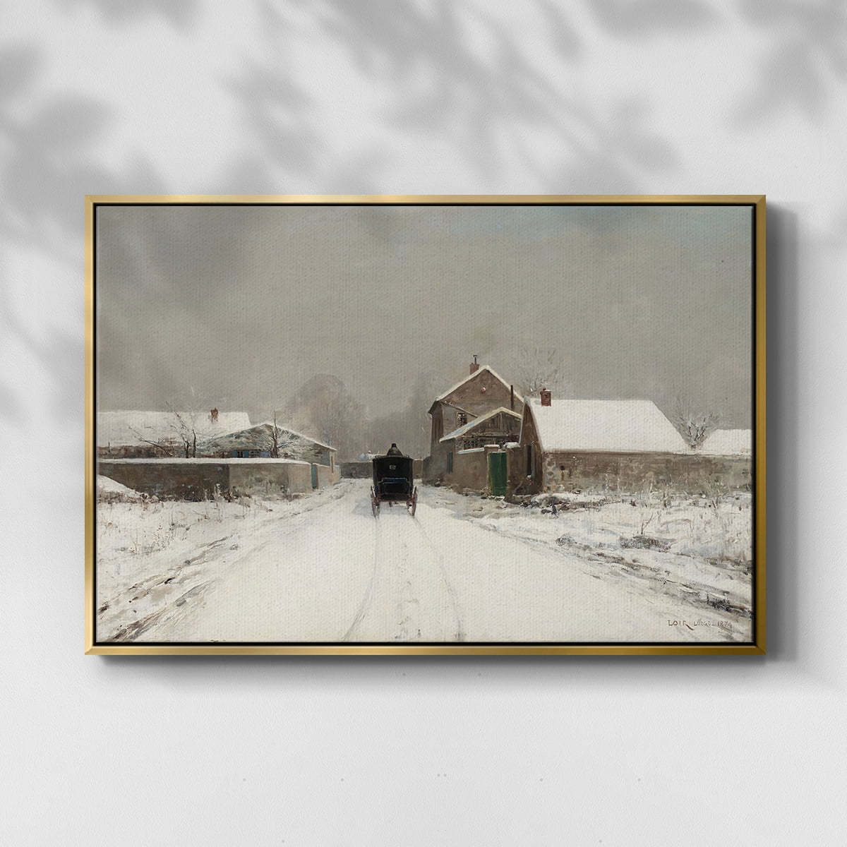 Vintage Animal Print-XXVII By Wexford Home Framed in Gold Wood Gallery Wrapped Canvas 17 in. x 25 in.