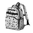 thumbnail image 2 of Pet Paw Print and Bone Backpack for School,Cute School Bag,Schoolbag with Adjustable Shoulder Straps & Padded Back,15.25"x11.5"x5.25", 2 of 6