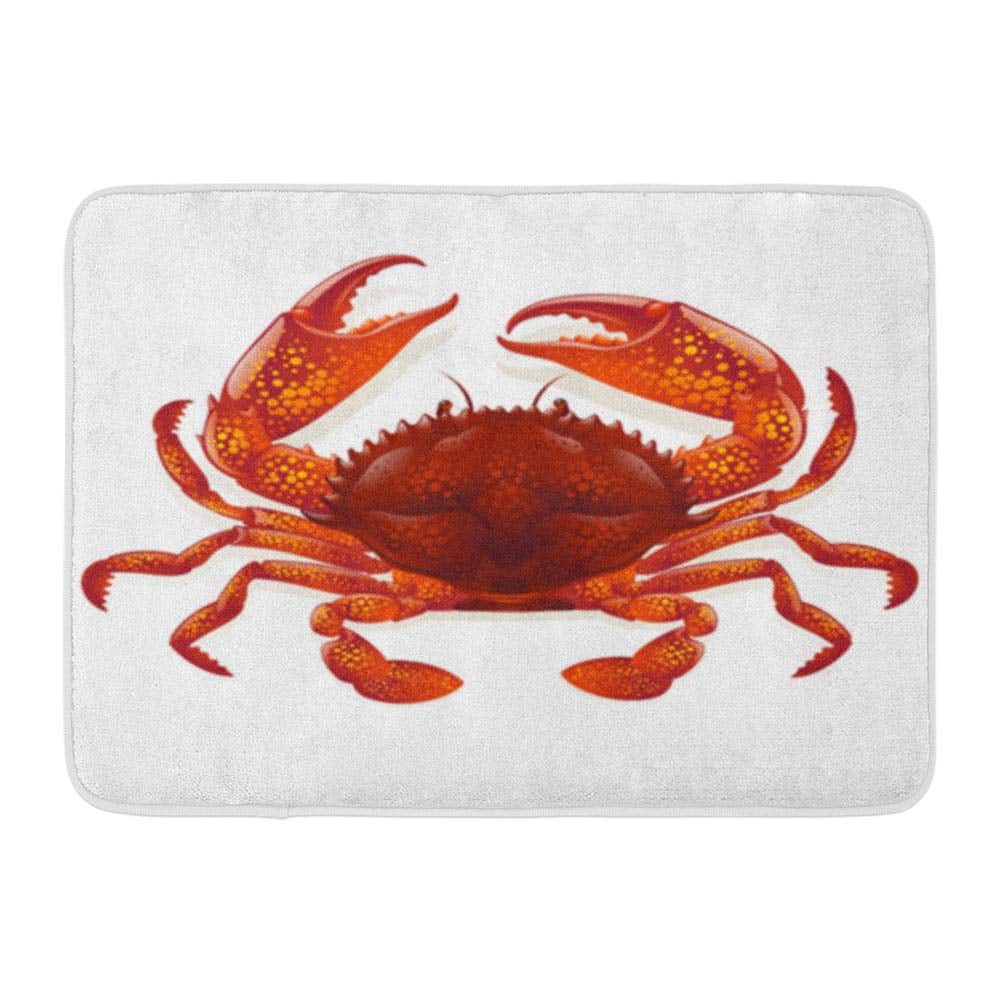 KDAGR Claw Red Crab Sea Beach Food Ocean Doormat Floor Rug Bath Mat