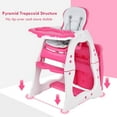thumbnail image 6 of Costway 3 in 1 Baby High Chair Convertible Play Table Seat Booster Toddler Feeding Tray Red, 6 of 10