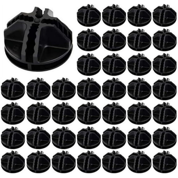 40Pcs Wire Cube Plastic Connectors Black Interlocking Plastic for Shelving and Cabinet Modular Organizer Closet
