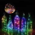 thumbnail image 2 of Fiudx Luces Led para Botellas de Corcho, Cadena de 10 Bombillas, Funciona con Pilas, Blanco Cálido y Colores Variados, Decoración Festiva para Exteriores, Fiestas, 1 M de Largo, Fácil Instalación, 2 of 3