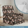 thumbnail image 3 of FKELYI Hippie Flower Bat Print Recliner Slipcover Anti-Dust Reclining Chair Protector for Single Seat Lounge Armchair Soft Breathable Furniture Cover, 3 of 7