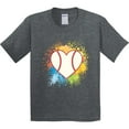 thumbnail image 3 of Inktastic Baseball Sports Heart Youth T-Shirt, 3 of 5
