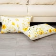 thumbnail image 3 of Lencenser 12" x 20" Yellow Floral Polyester Decorative Pillow Case, (2 Count), 3 of 6