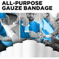 thumbnail image 4 of Premium Gauze Rolls - 36 Pack - 3" x 4.1yd First Aid Rolled Gauze - Individually Wrapped with 2 Bonus Tapes - Breathable Conforming Stretch Wrap for Wounds, 4 of 8