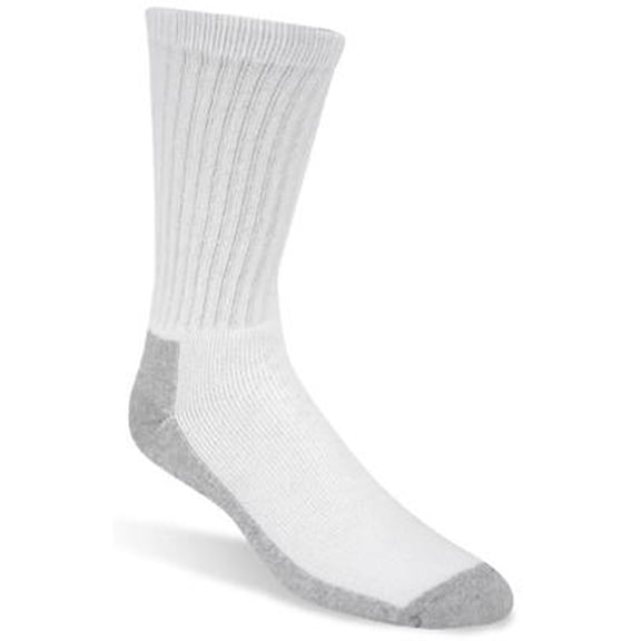 Work Socks, White & Gray, Men's Medium, 3 PK., Wigwam, S1221-44H-MD
