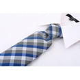 thumbnail image 5 of Scott Allan Collection Blue and Gray Tie | Standard Size 3.3" Necktie, 5 of 5