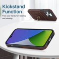 thumbnail image 2 of Nalacover for iPhone 14 Pro 6.1 inch Wallet Back Case,Luxury PU Leather Soft TPU Anti-Drop Shockproof Two Card Slots with Finger Ring Holder Kickstand Ultra Slim Phone Cover.Coffee, 2 of 8