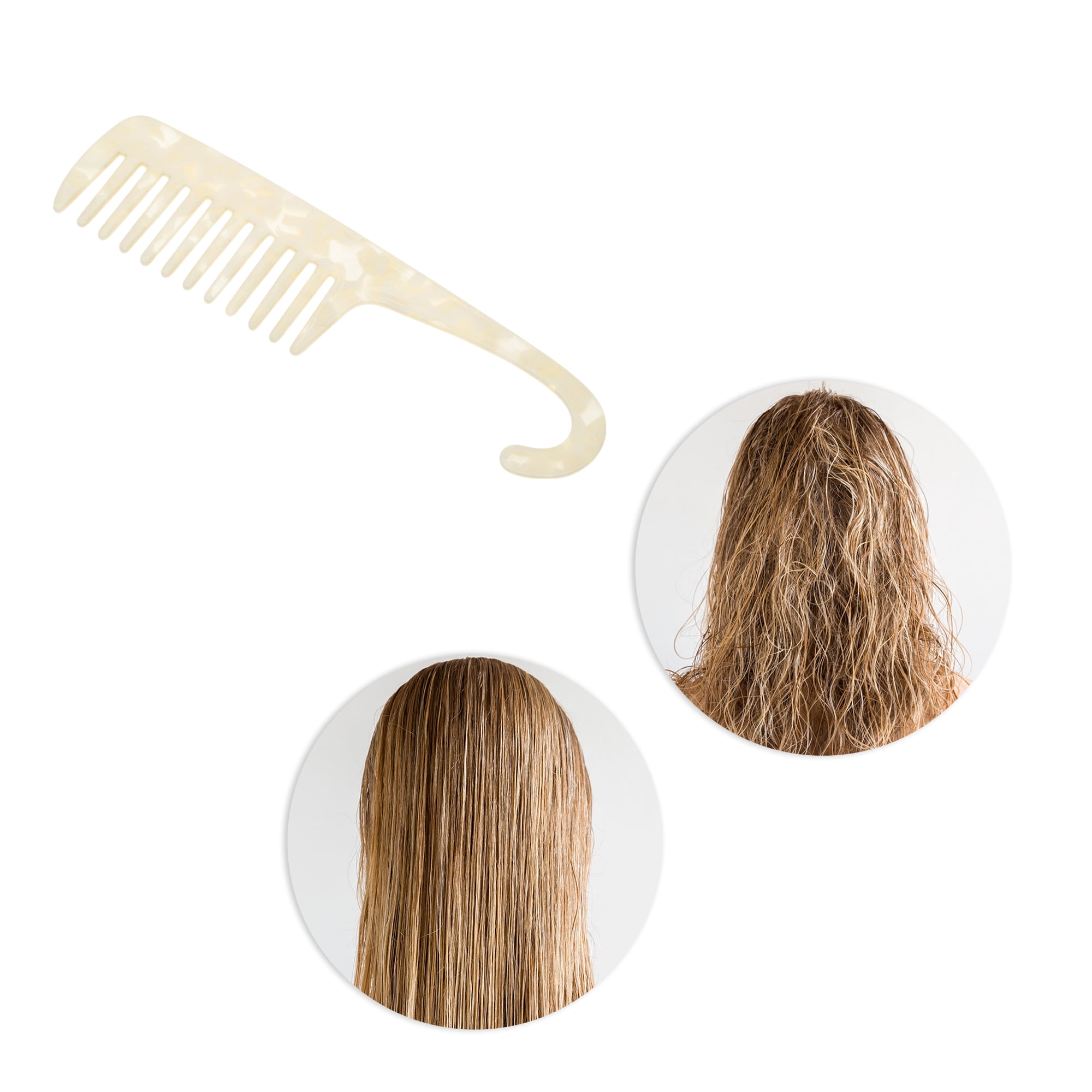Unique Bargains 1 Pc Wide Tooth Comb for Effortless Hair Care Detangling White Small