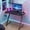 Red, variant on XF XINFENG 47 inch T-Shaped Gaming Desk with Headphone Hook, Sturdy Steel Frame, Adjustable Feet, Carbon Fiber Texture, Waterproof & Scratch-Resistant Surface, for Gaming and Home Office, Red