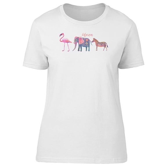 Flamingo Elephant Zebra, Africa Tee Women's -Image by Shutterstock