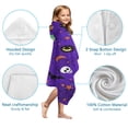 thumbnail image 7 of Halloween Purple Spider Web Pattern Hooded Bath Towel，50"x30" for Ages 3 To 12 Kids, Quick Dry Lightweight Soft Microfiber Hood Beach Towel Cover Up for Kids, 7 of 7