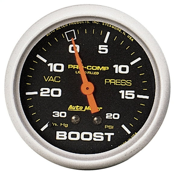 AUTO METER 5401 Pro-Comp Liquid-Filled Mechanical Vacuum/Boost Gauge